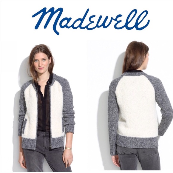 Madewell Jackets & Blazers - Madewell Bouclé Varsity Jacket - Medium